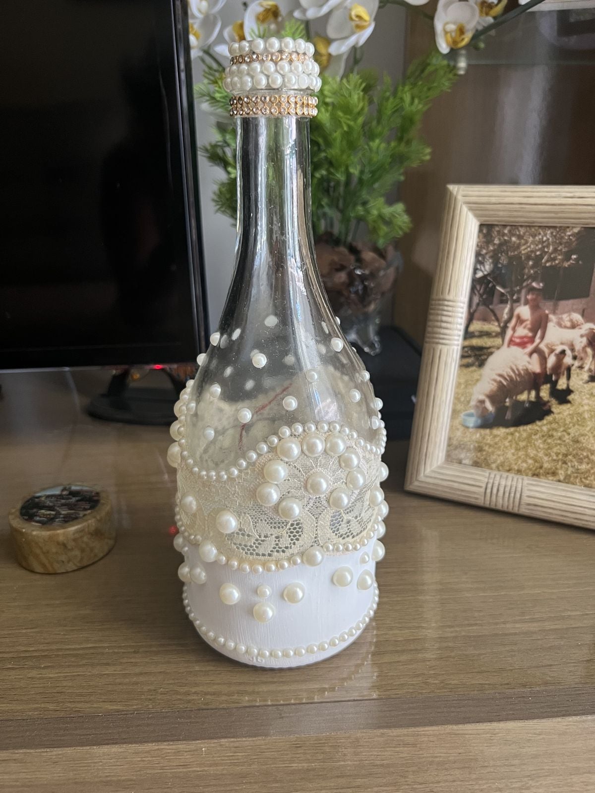 Bottle Vases with Beads