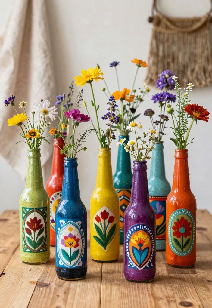 Painted Decorative Bottles
