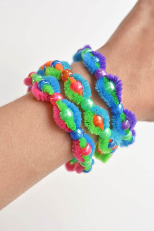 Pipe Cleaner Bracelets and Rings