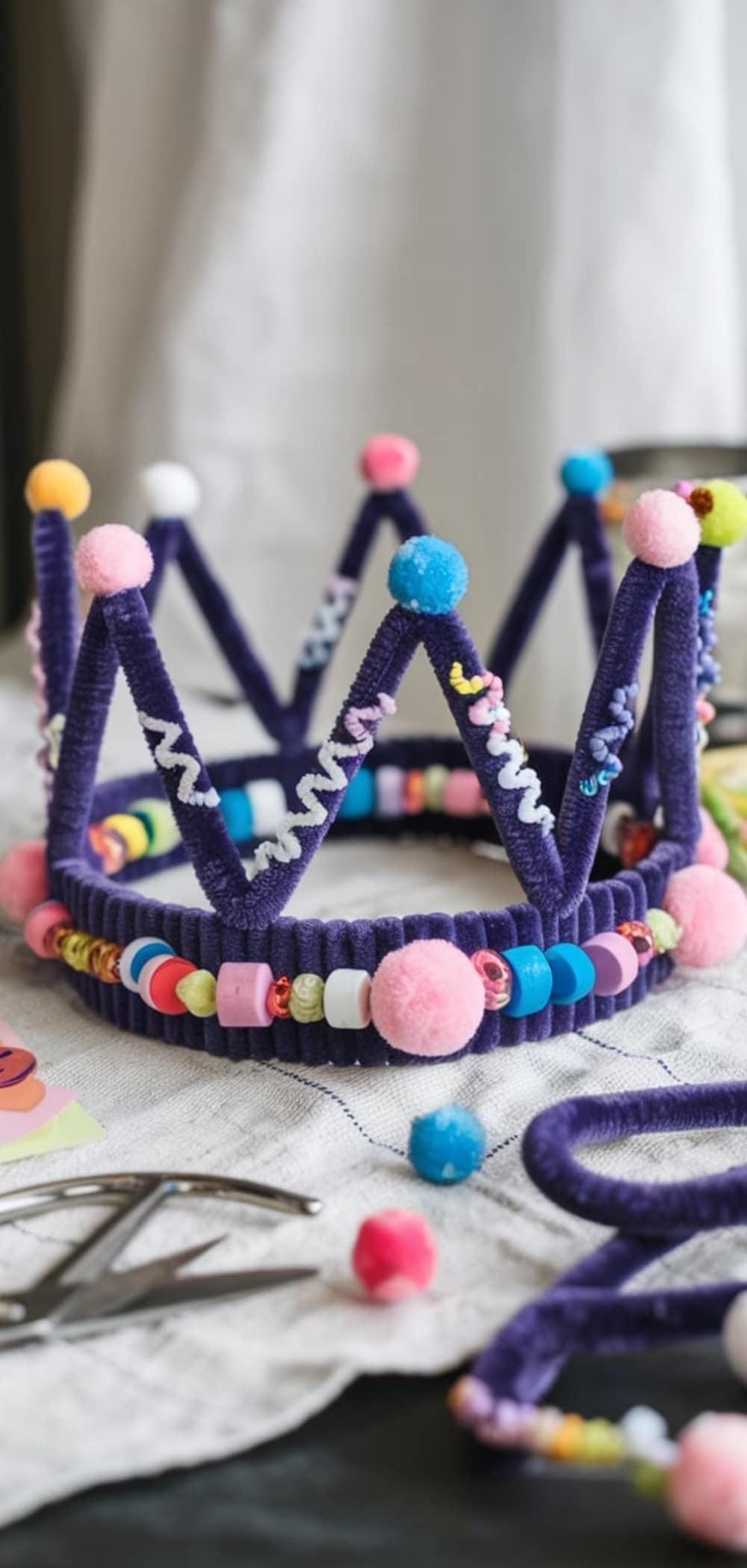 Pipe Cleaner Crowns for Dolls