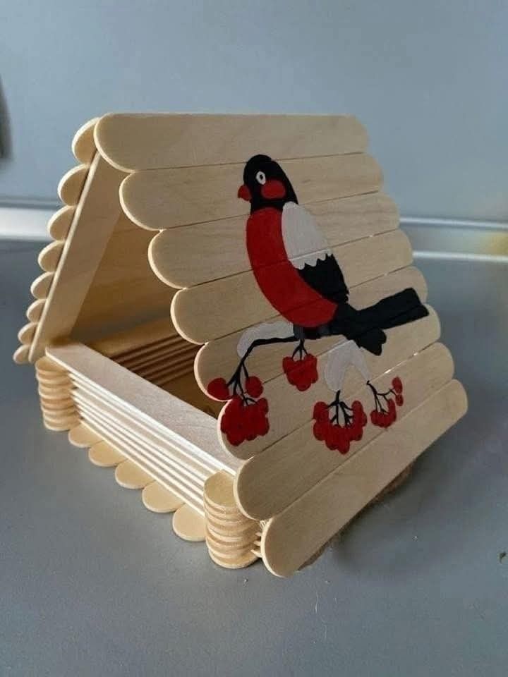 Popsicle Stick Birdhouses