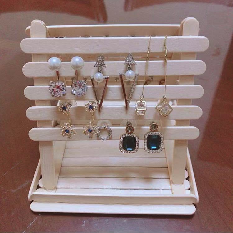 Popsicle Stick Jewelry Organizer