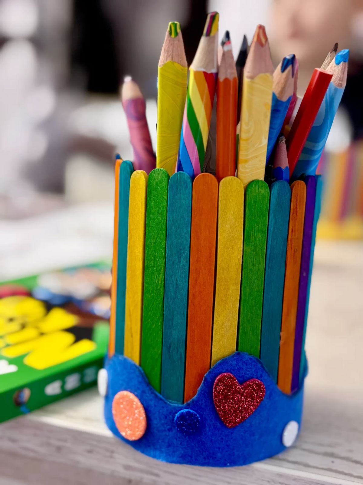 Popsicle Stick Pencil Box