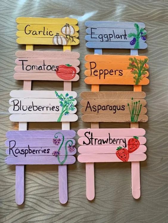 Popsicle Stick Plant Markers