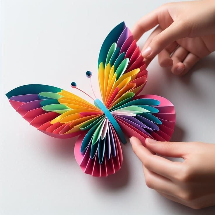 Colorful Paper Quilling Butterflies