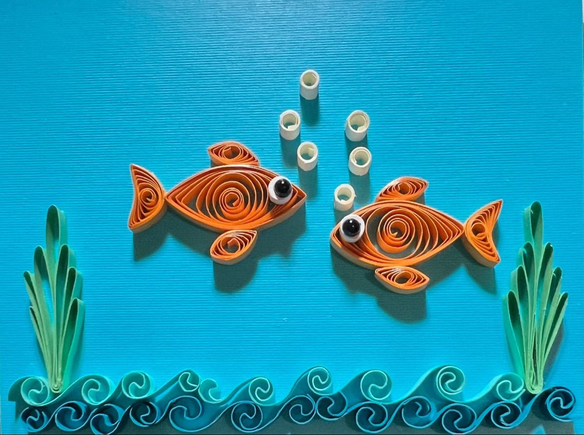 Paper Quilling Fish Tank Scene