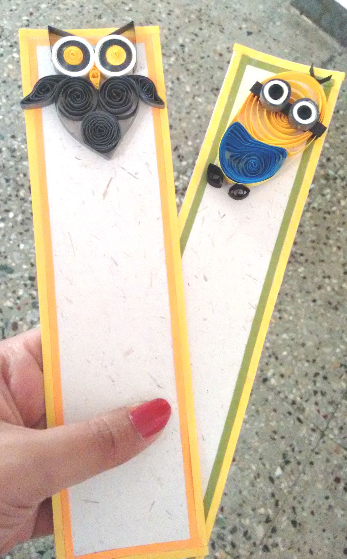 Paper Quilling Owl Bookmark