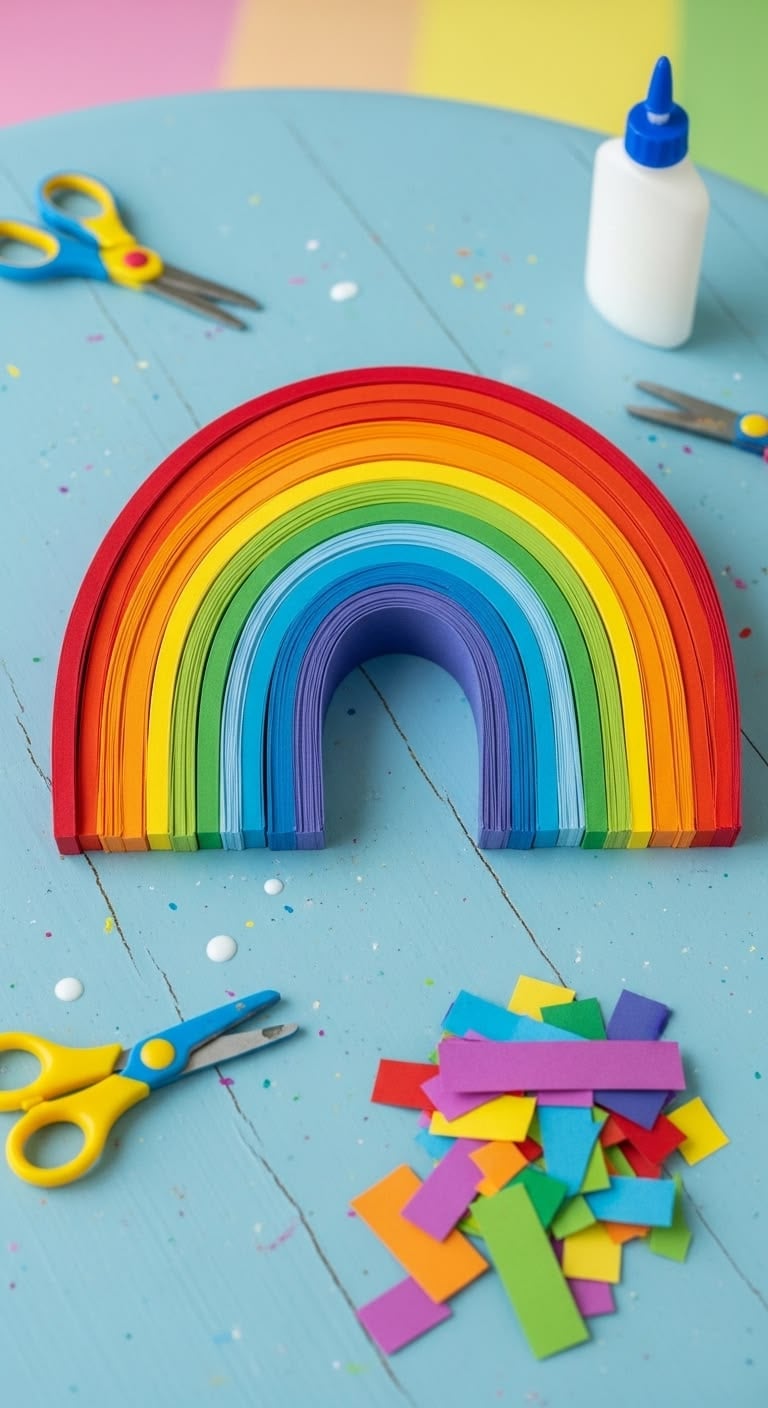Paper Quilling Rainbow Art