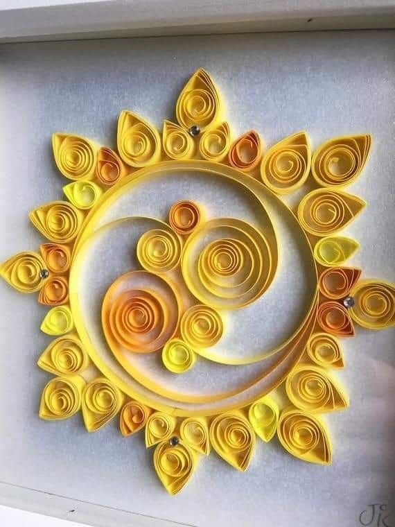Paper Quilling Sun and Clouds