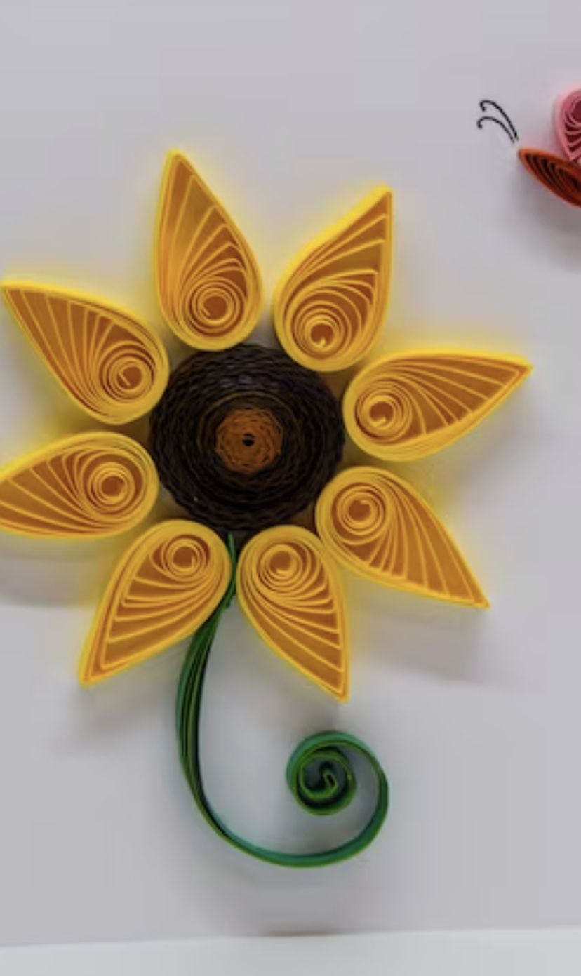 Paper Quilling Sunflower Craft