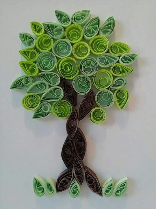 Quilling Miniature Trees