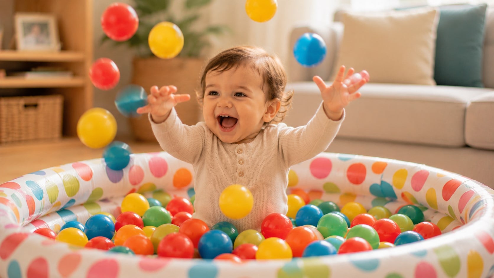 Ball pit falling game