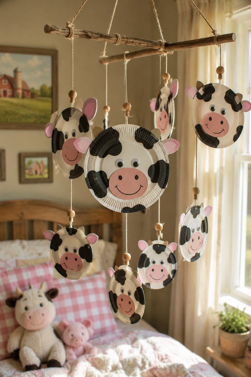 cow themed mobile craft
