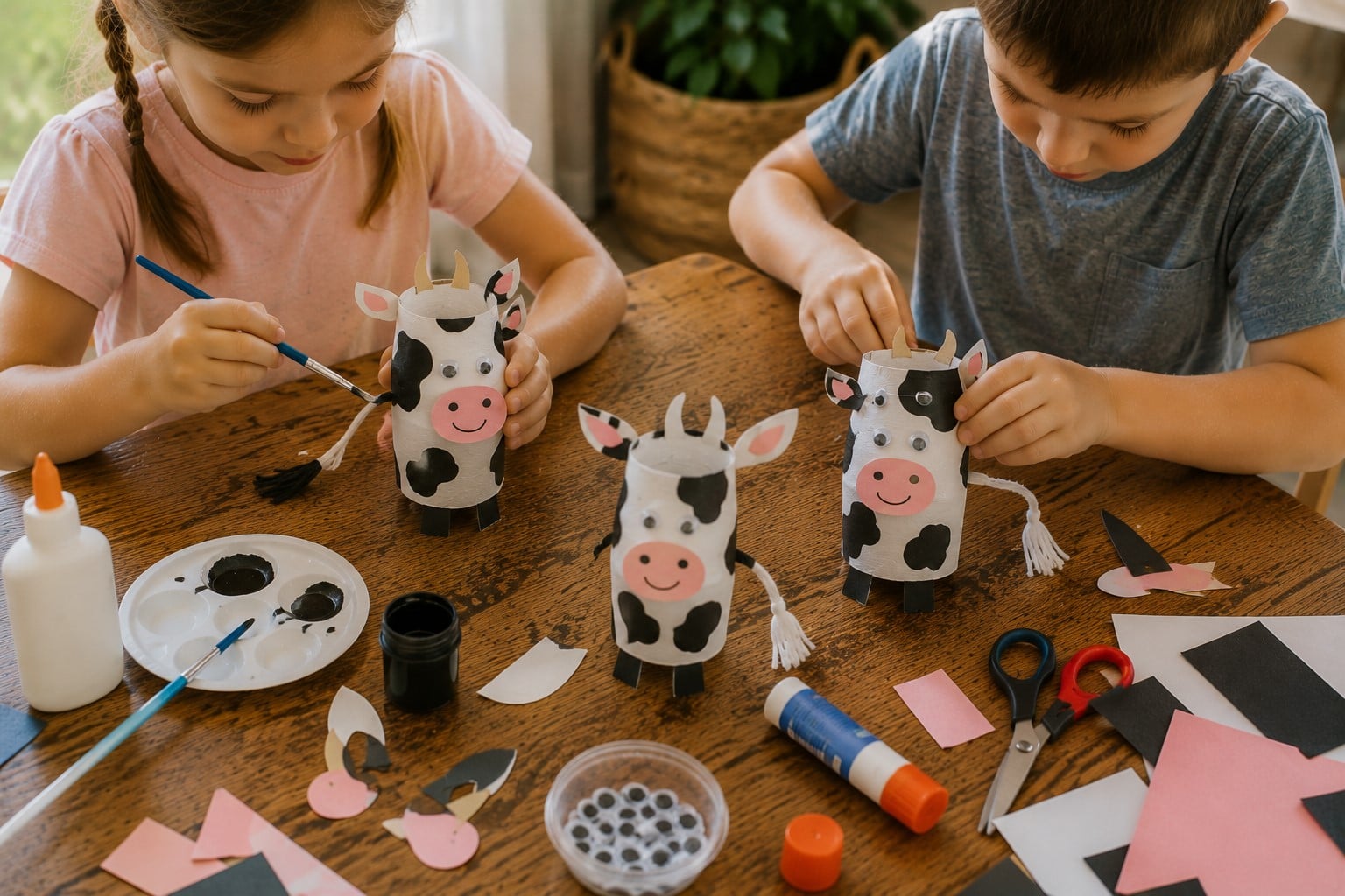 cow toilet roll craft