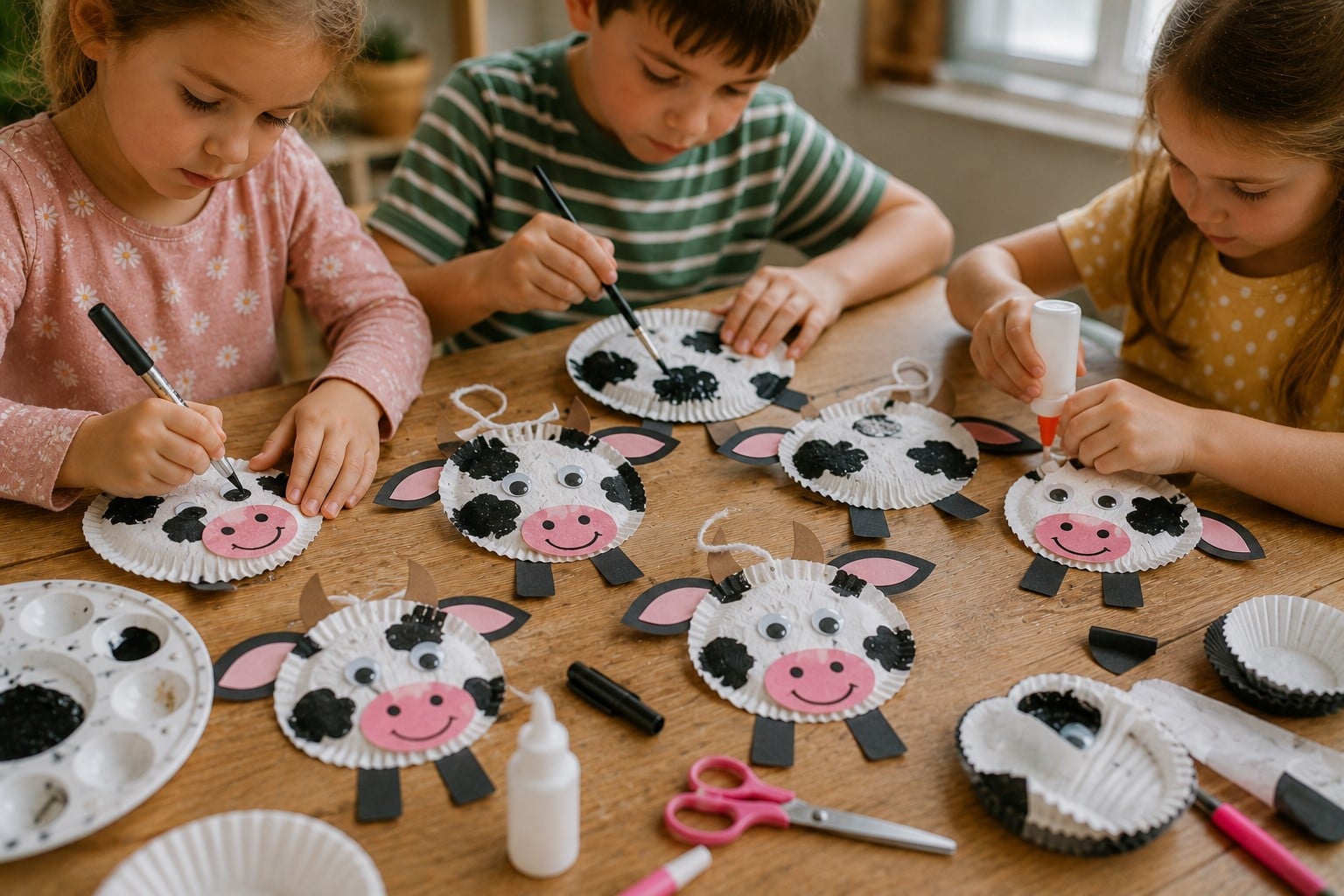 children doing crafts