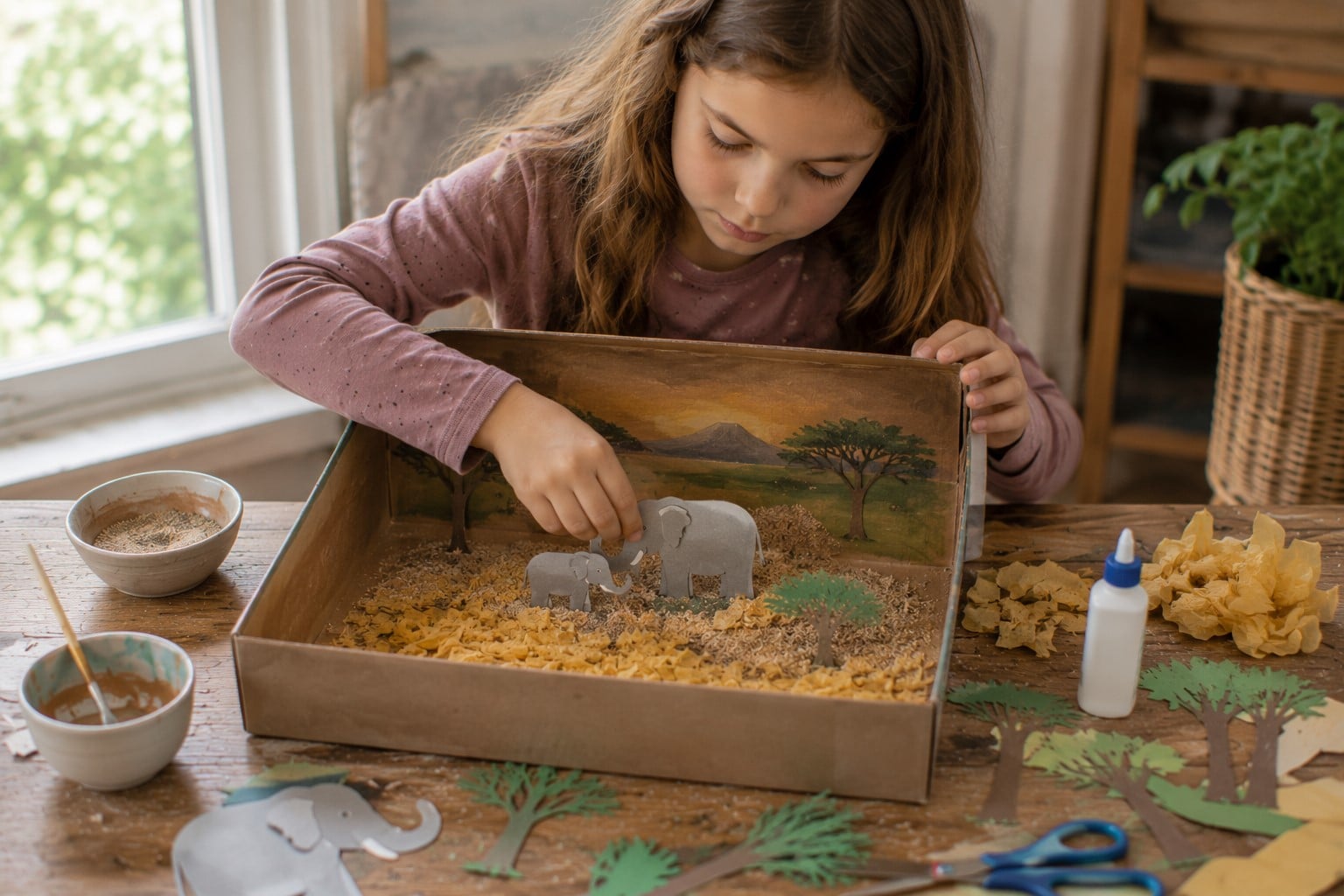 diorama elephant craft
