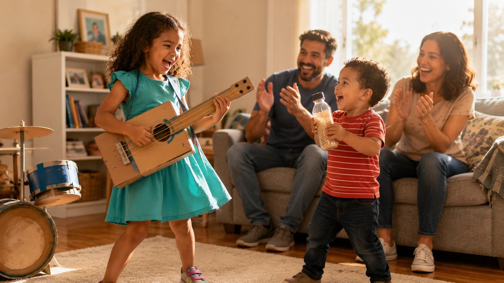 family having fun time