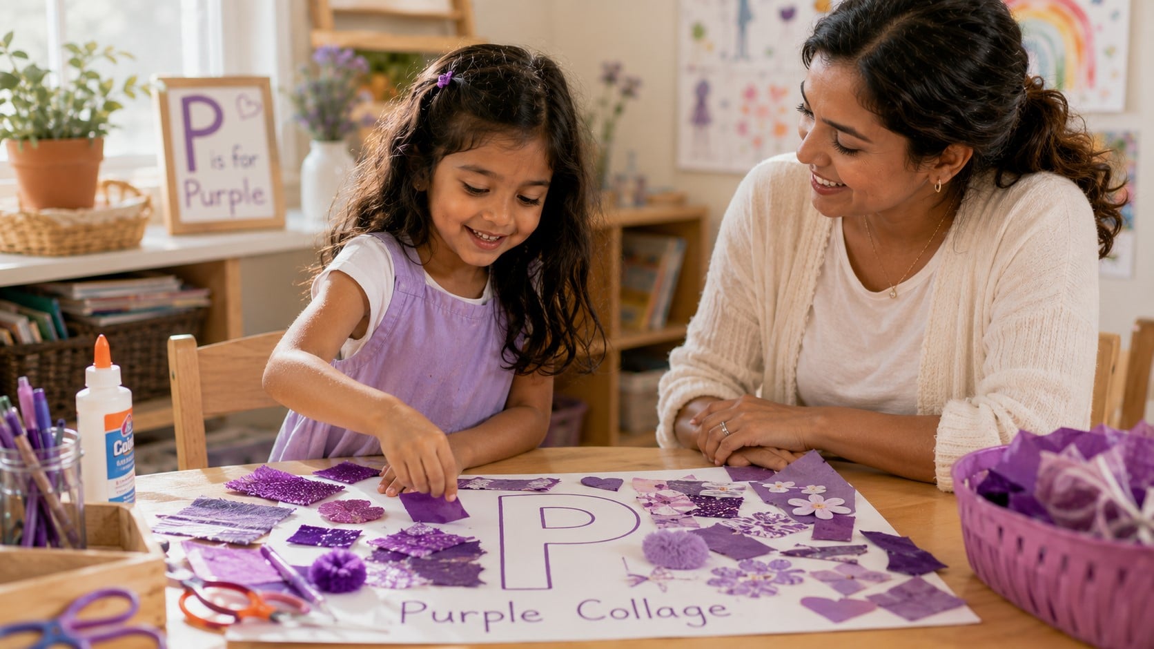 purple collage