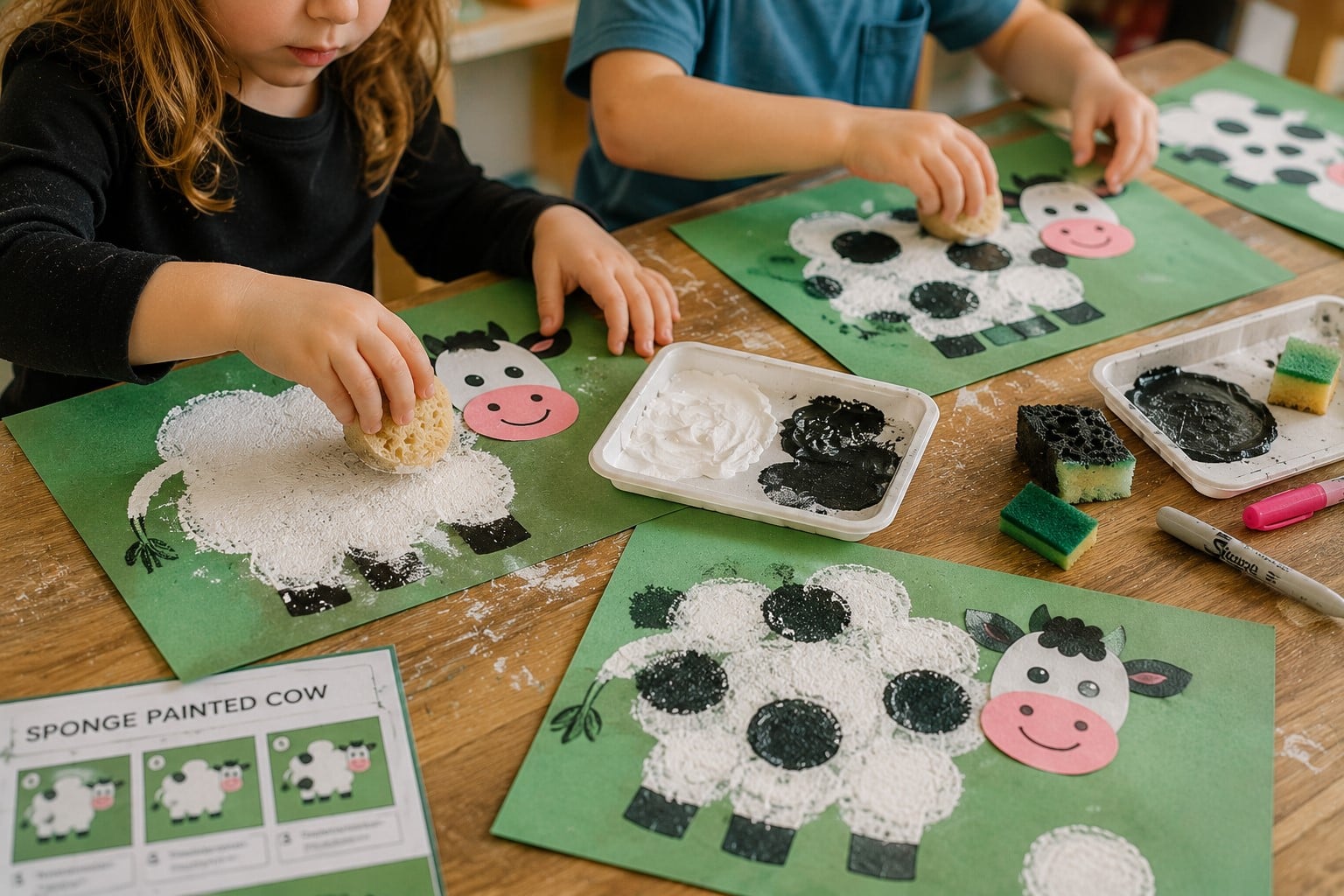 sponge cow craft
