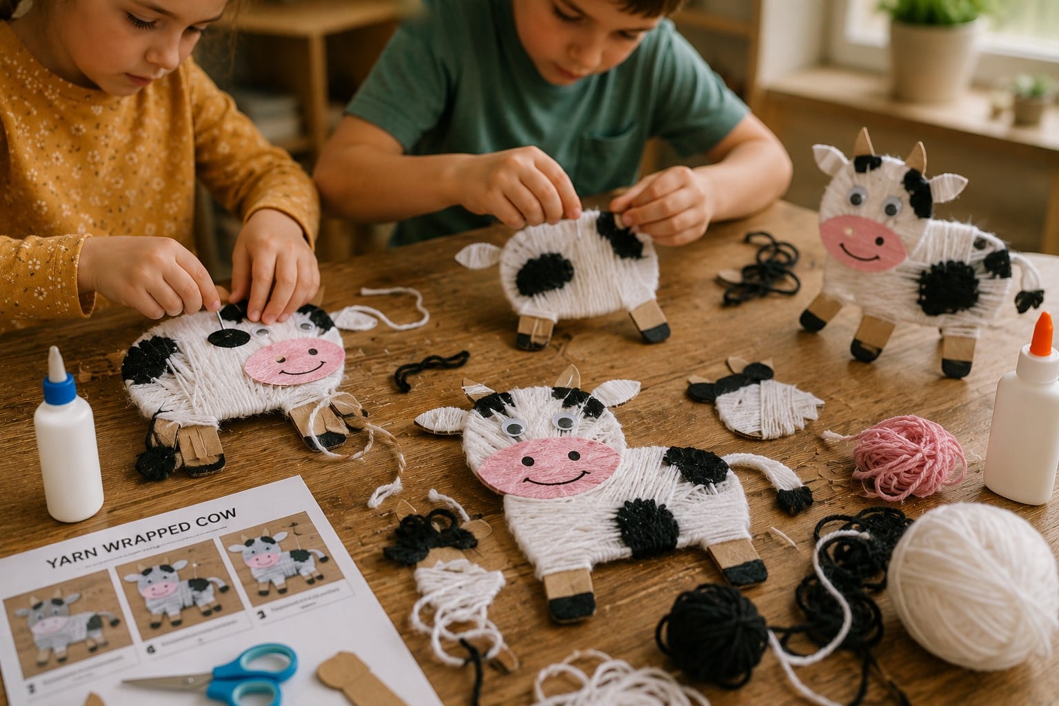 yarn cow craft