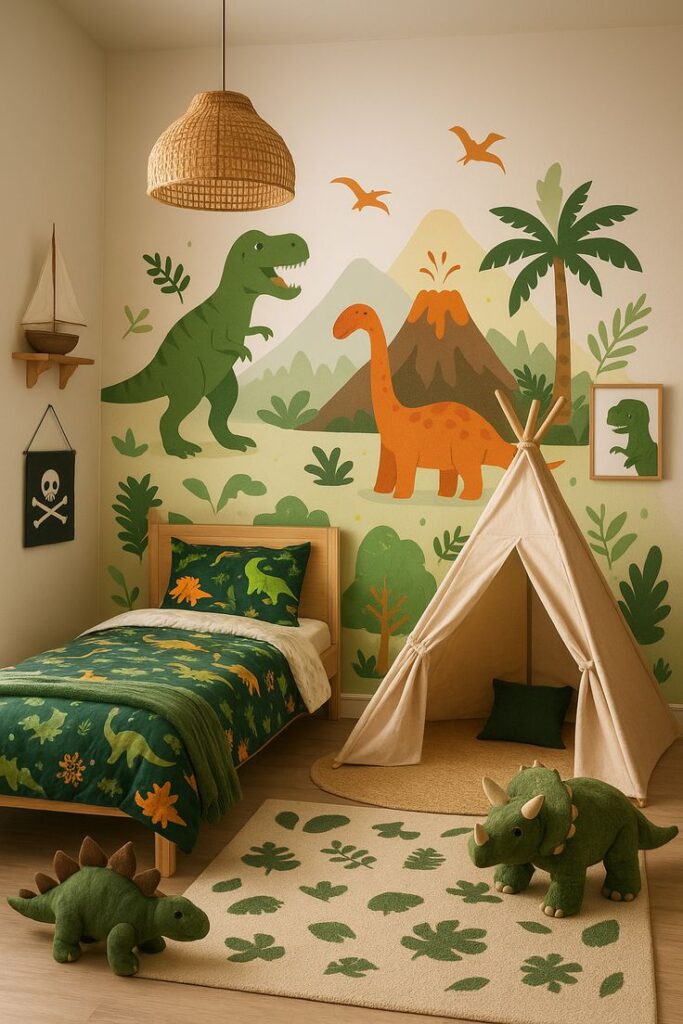 Add Dinosaur Bedding Layers