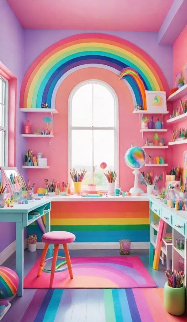 Add Rainbow Wall Decals
