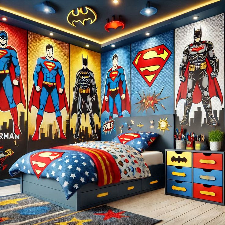 Add Superhero-Themed Bedding