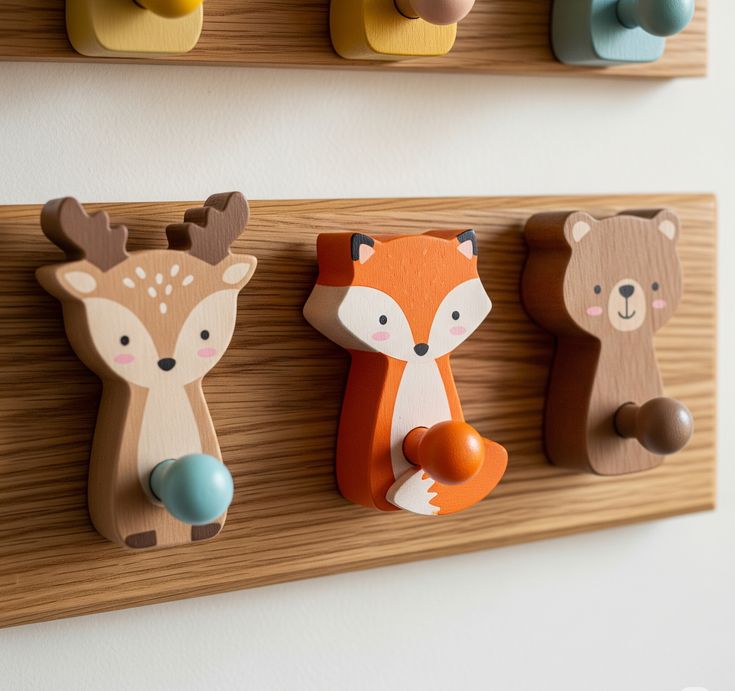 Add Wooden Wall Hooks