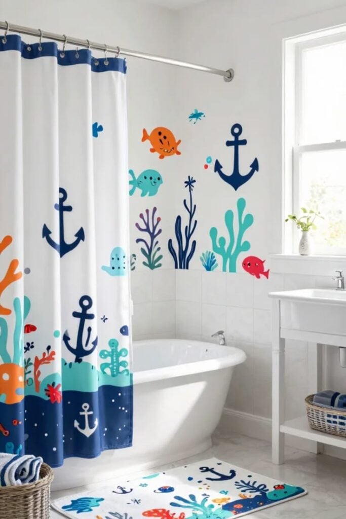Add a Fun Shower Curtain
