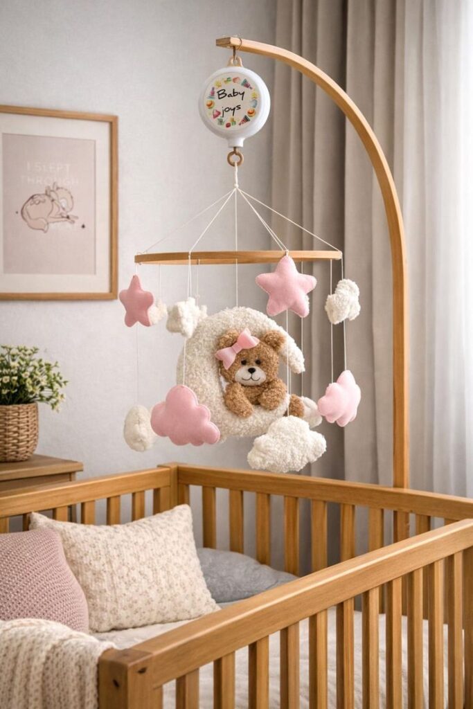  Add a Teddy Bear Mobile Above the Crib