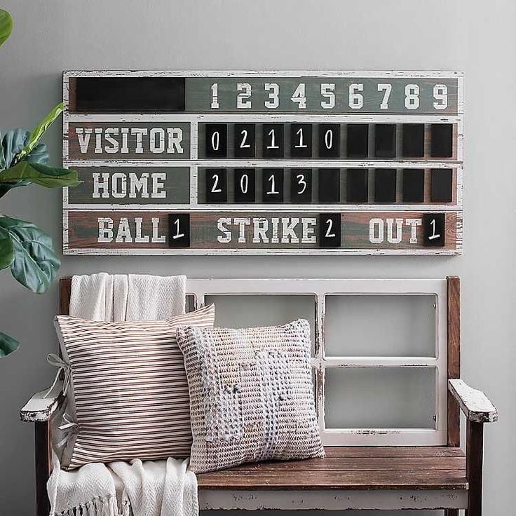 Add a Vintage Scoreboard Sign