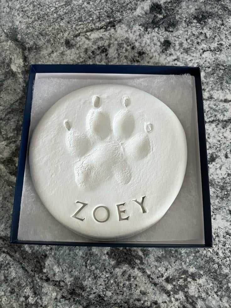 Air Dry Clay Paw Print Plaque