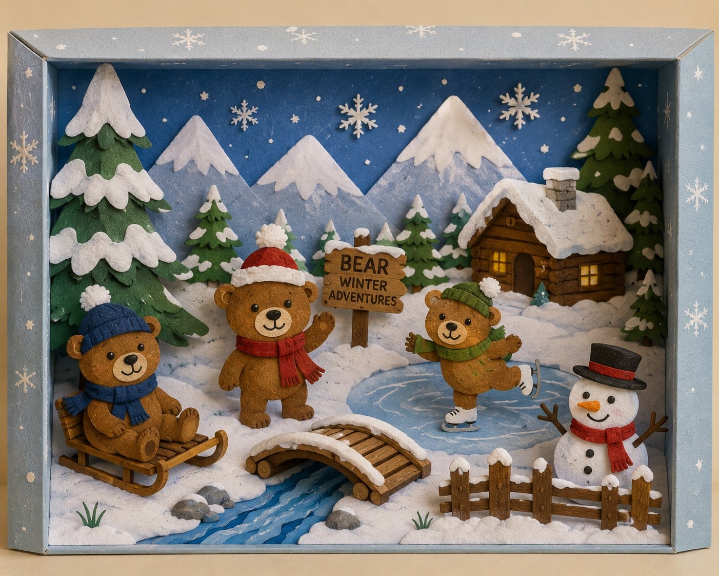Bear Winter Scene