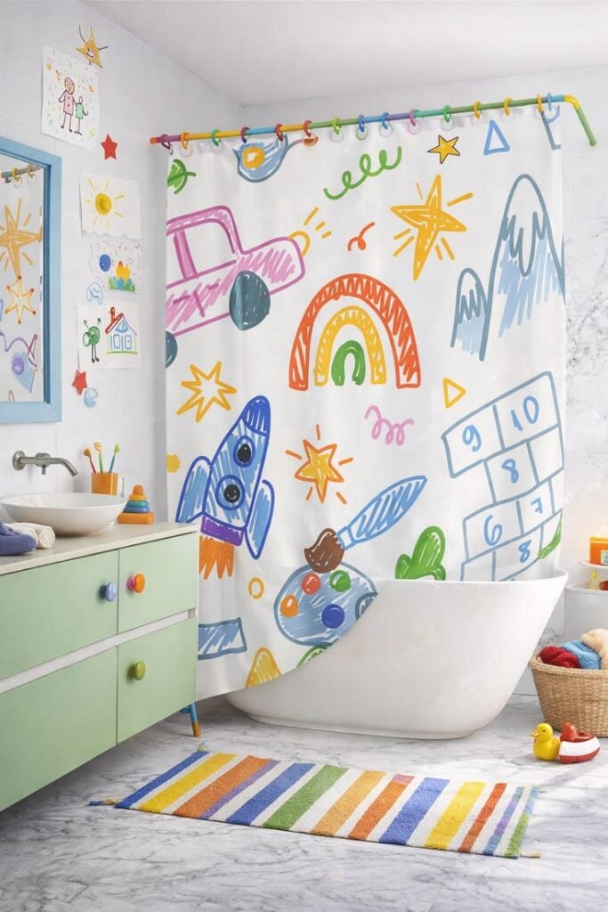 Bright Shower Curtain