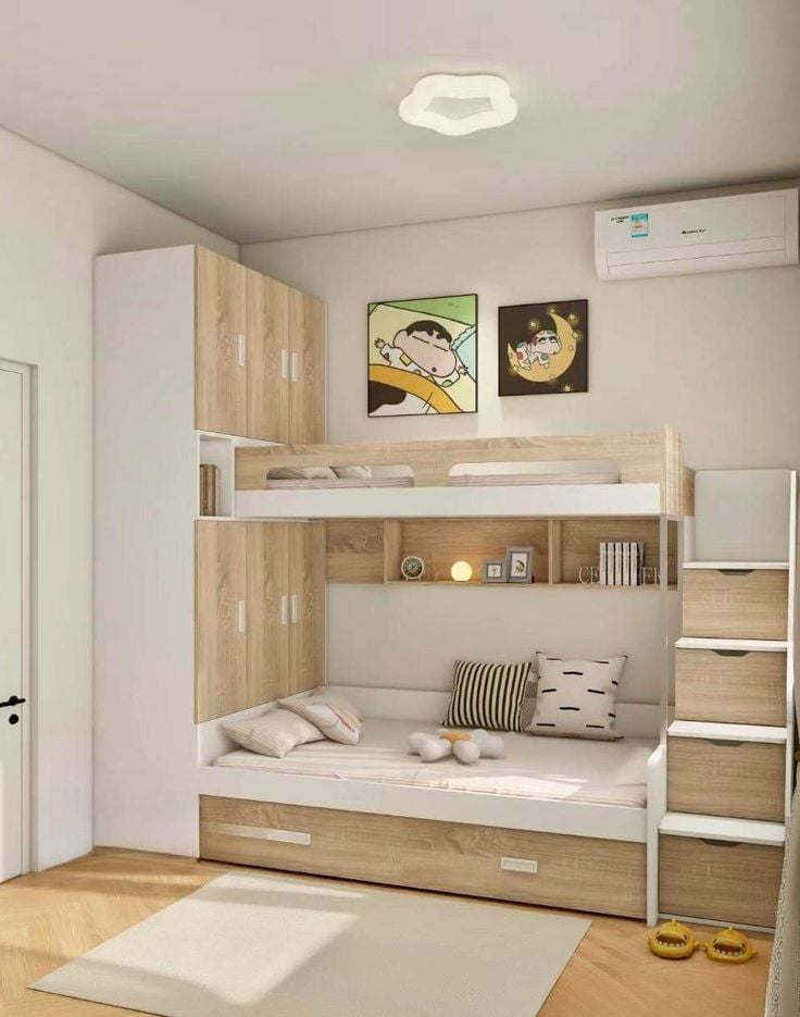 Built-In Wall Bunk Beds
