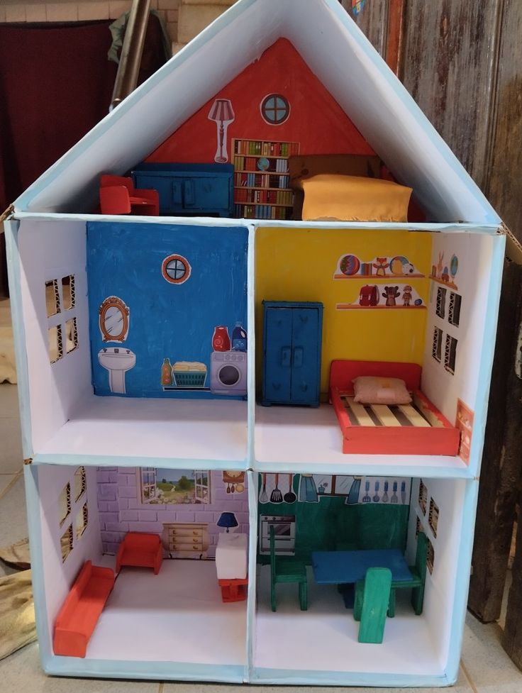 Cardboard Dollhouse Creation