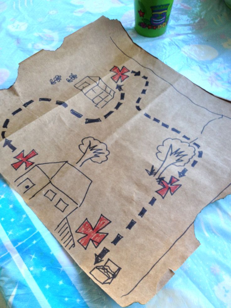  Cardboard Treasure Map