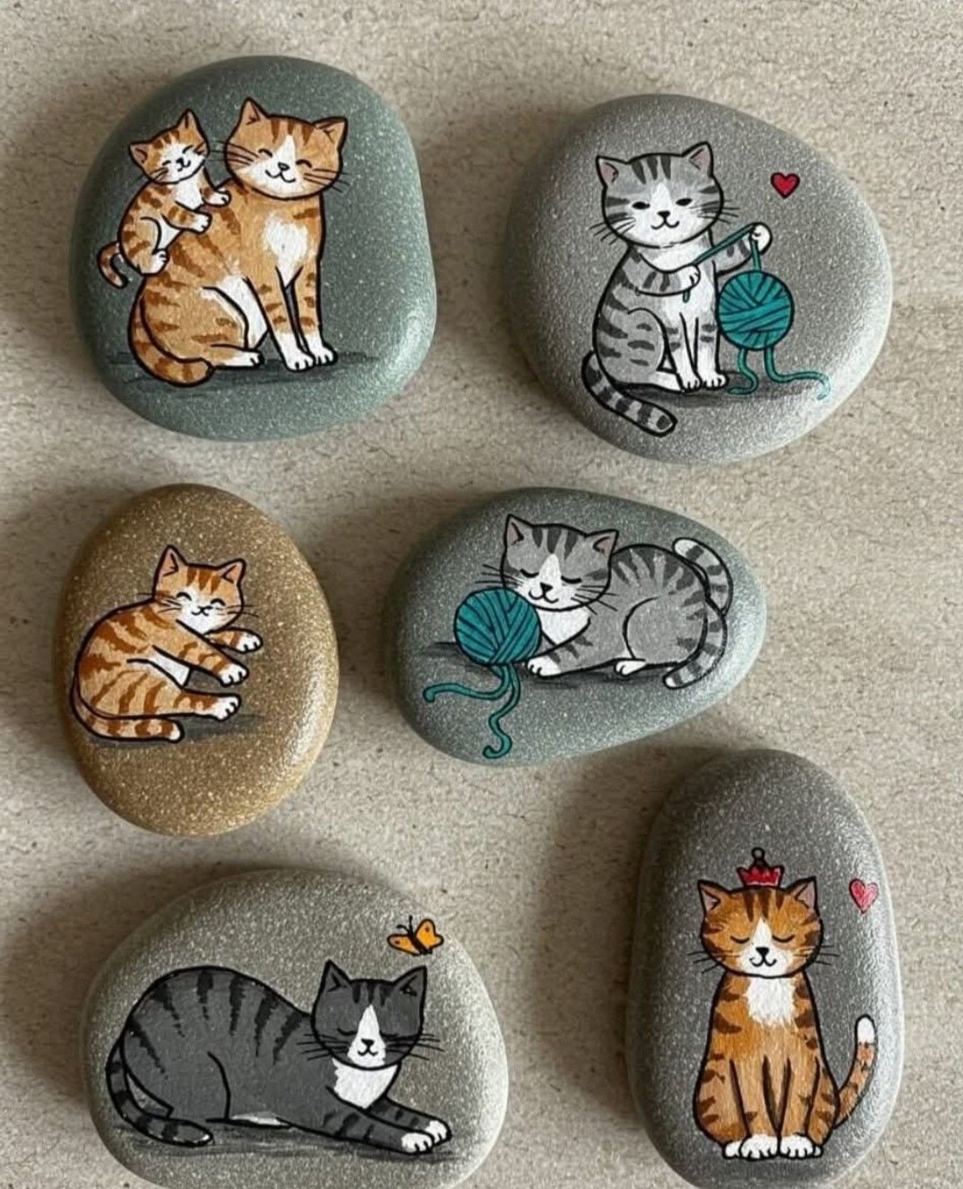 Cat Story Stones