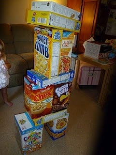 Cereal Box Tower