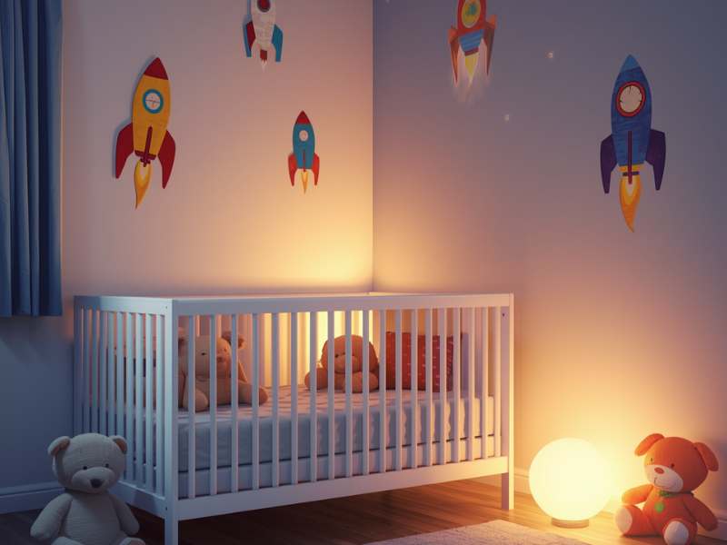 Choose a Rocket-Themed Crib Area