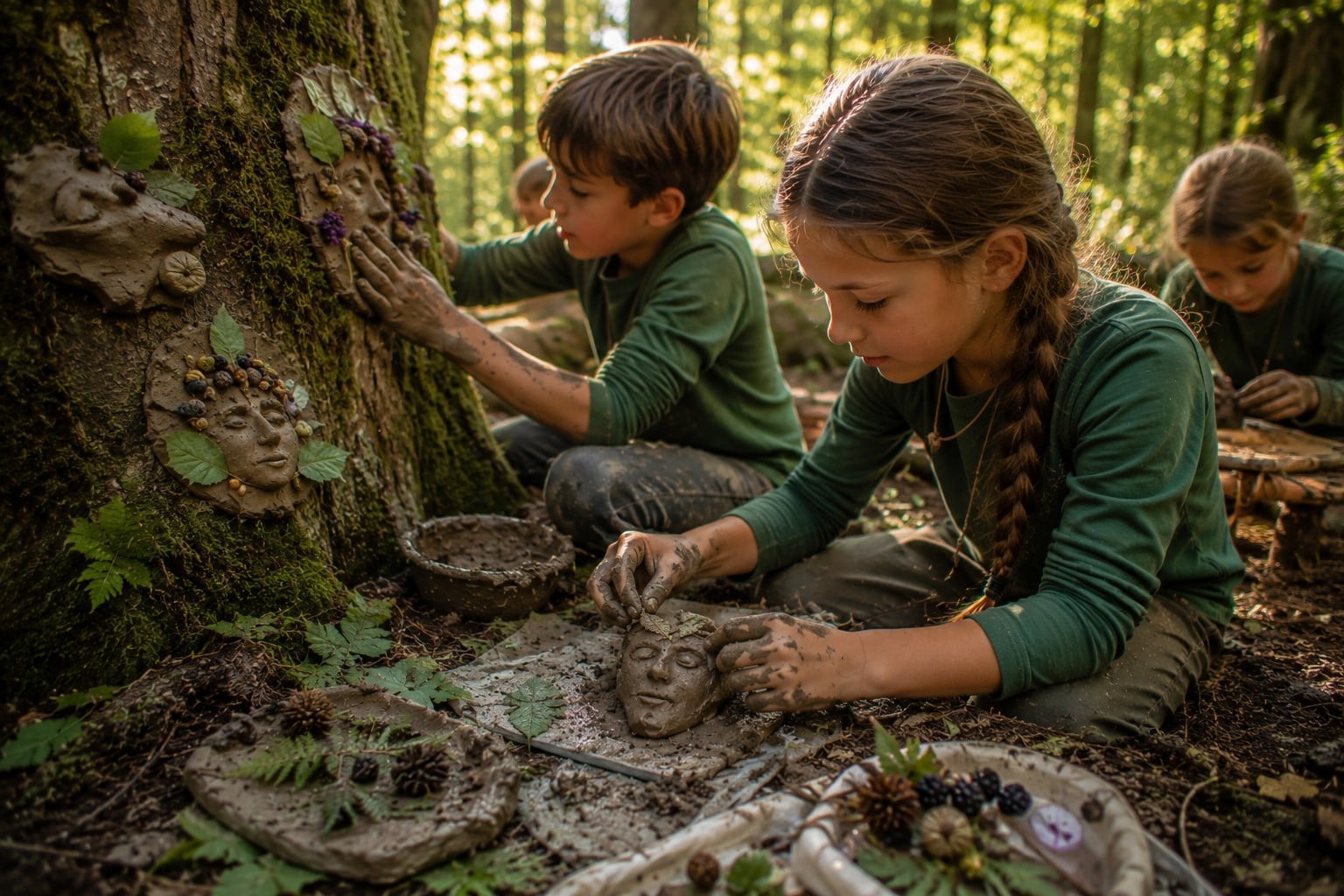 Clay Work With Natural Materials