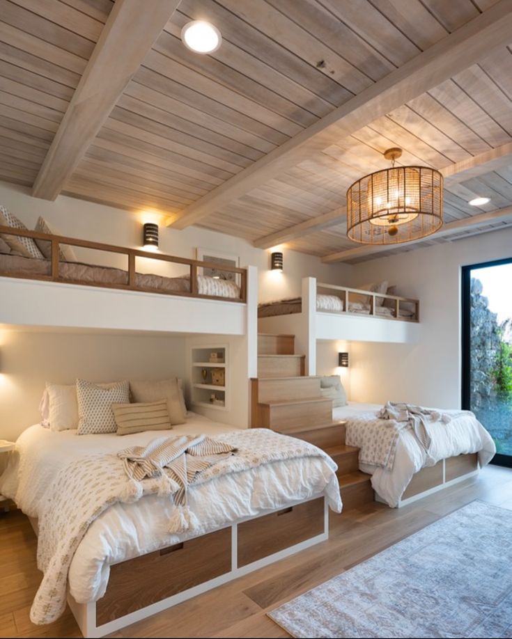 Customized Built-In Bunk Bed Wall