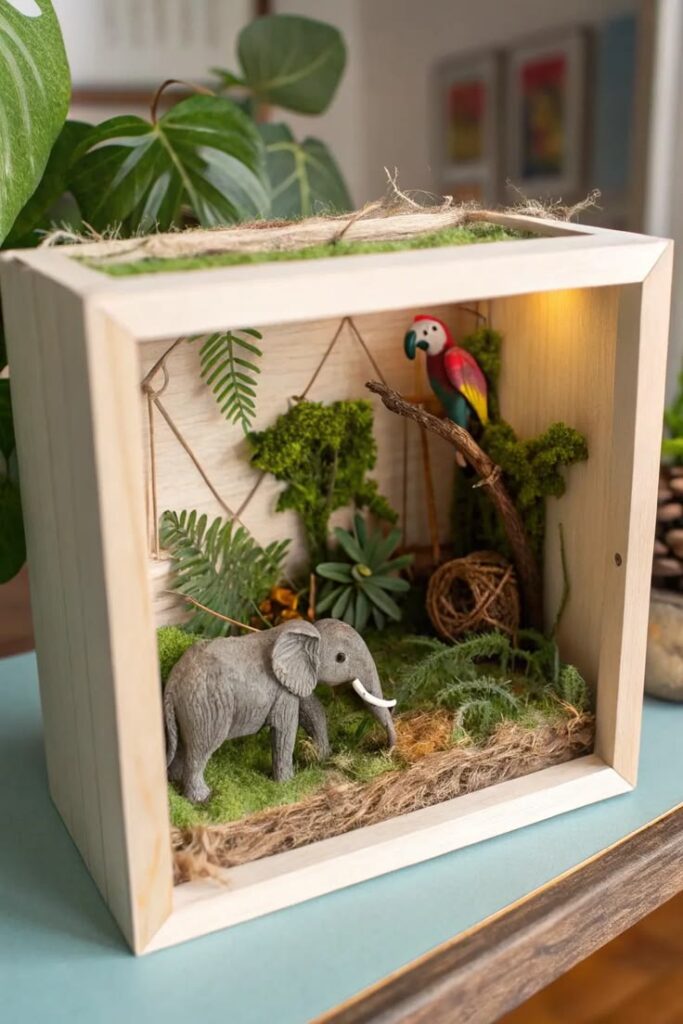 DIY Animal Shadow Box