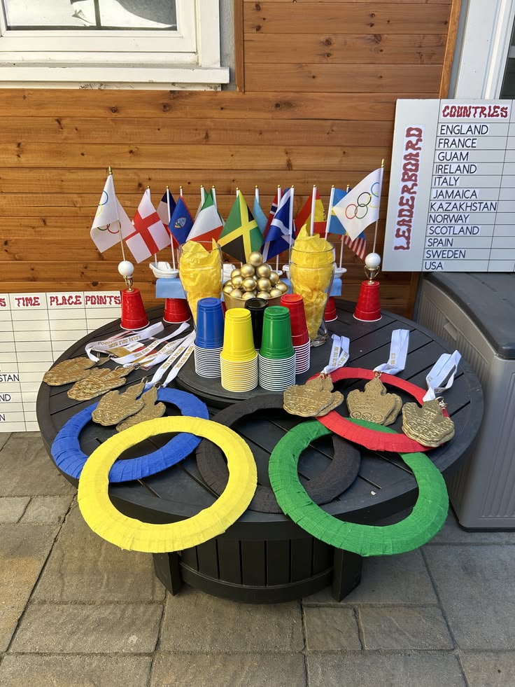 DIY Backyard Beer Olympics Awards Table