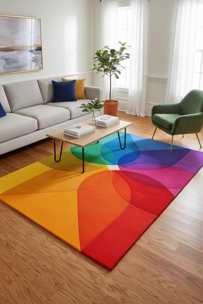 Decorate With Rainbow Rugs