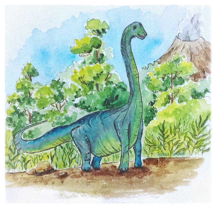 Dinosaur Watercolour Resist