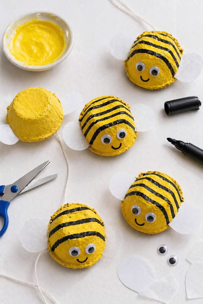  Egg Carton Bee Craft