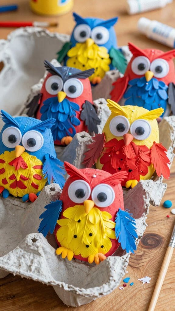 Egg Carton Owl