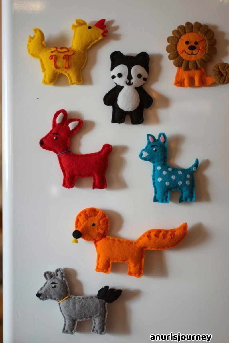 Felt Farm Animal Magnets