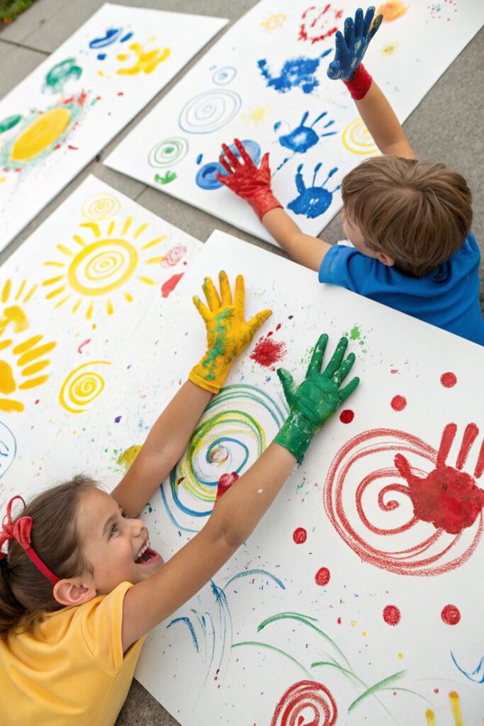 Finger Painting Sensory Art